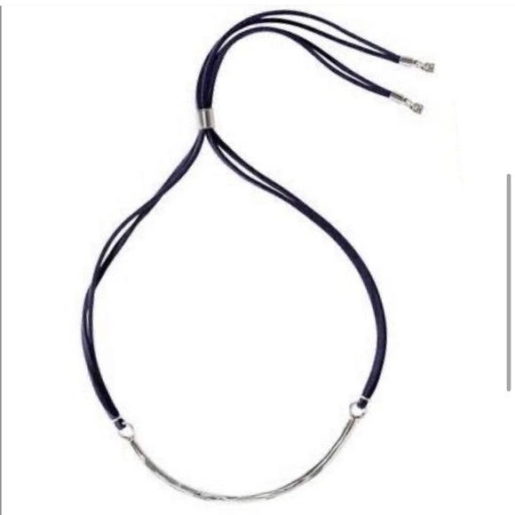 CHLOE + Isabel Hero Metal + Leather Necklace NEW - Picture 4 of 13